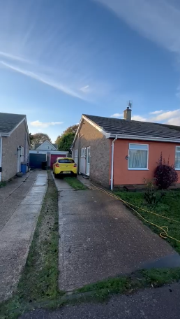 Concrete drive clean