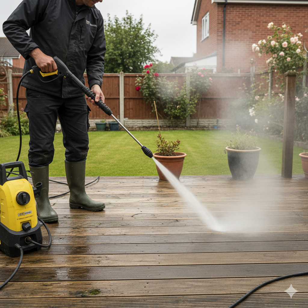 Decking steam clean