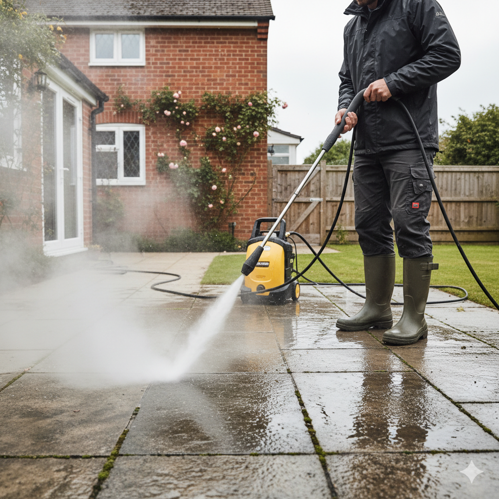 Patio steam clean